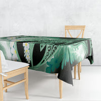 Piko Hawaiian Tablecloth Green Galaxy Spiral Plumeria Tribal Patterns DT05 - Polynesian Pride
