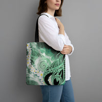 Piko Hawaiian Tote Bag Green Galaxy Spiral Plumeria Tribal Patterns DT05 - Polynesian Pride