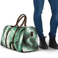 Piko Hawaiian Travel Bag Green Galaxy Spiral Plumeria Tribal Patterns DT05 - Polynesian Pride
