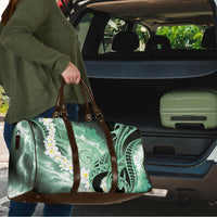 Piko Hawaiian Travel Bag Green Galaxy Spiral Plumeria Tribal Patterns DT05 - Polynesian Pride