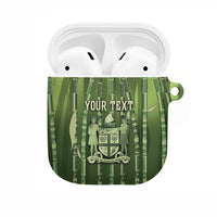 Personalised Fiji Language Week Sugarcane Masi AirPods Case Green Tapa Tribal Pattern DT05 Green - Polynesian Pride