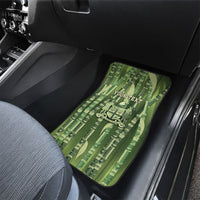 Personalised Fiji Language Week Sugarcane Masi Car Mats Green Tapa Tribal Pattern DT05 - Polynesian Pride