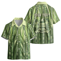 Personalised Fiji Language Week Sugarcane Masi Kid Hawaiian Shirt Green Tapa Tribal Pattern DT05 - Polynesian Pride