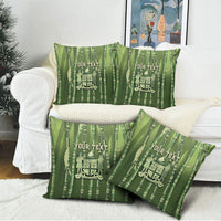 Personalised Fiji Language Week Sugarcane Masi Pillow Cover Green Tapa Tribal Pattern DT05 - Polynesian Pride