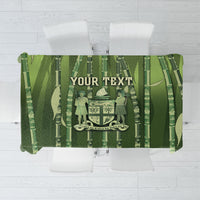 Personalised Fiji Language Week Sugarcane Masi Tablecloth Green Tapa Tribal Pattern DT05 Green - Polynesian Pride