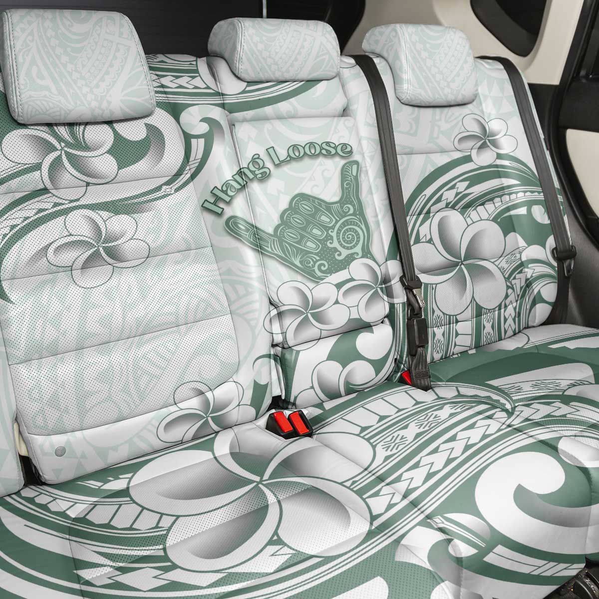 Aloha Hawaii Shaka Back Car Seat Cover Hang Loose Mint Version - Polynesian Pride