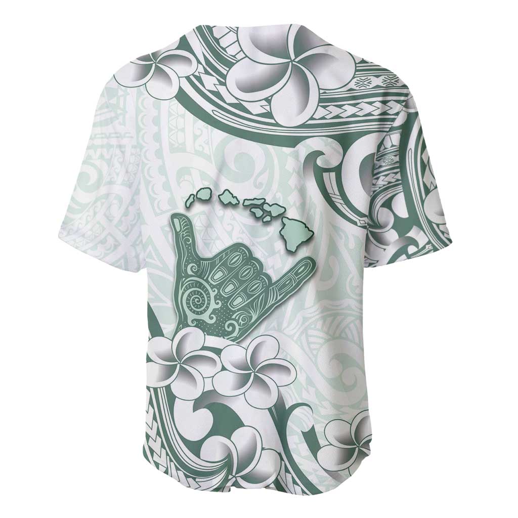 Aloha Hawaii Shaka Baseball Jersey Hang Loose Mint Version - Polynesian Pride