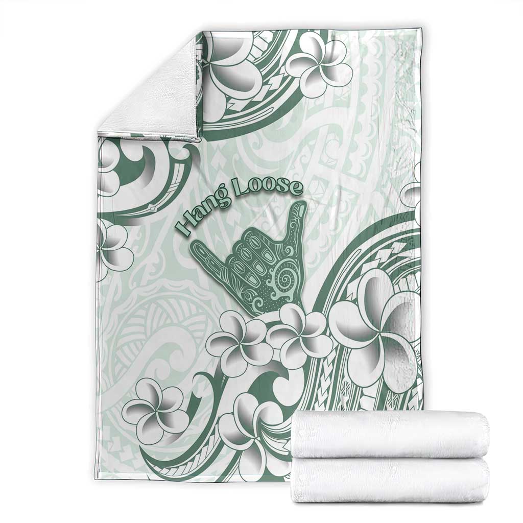 Aloha Hawaii Shaka Blanket Hang Loose Mint Version - Polynesian Pride