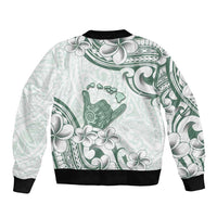 Aloha Hawaii Shaka Bomber Jacket Hang Loose Mint Version - Polynesian Pride