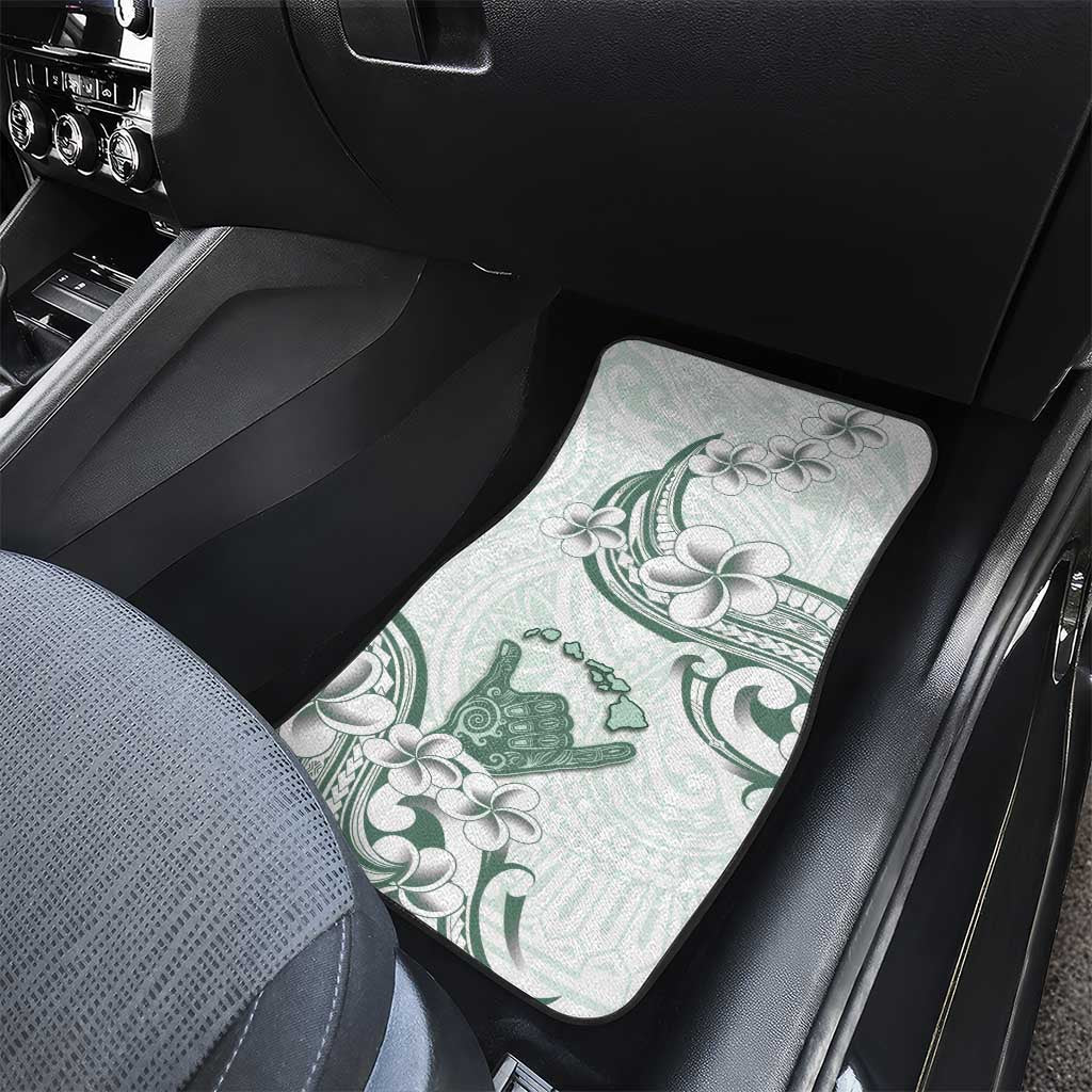 Aloha Hawaii Shaka Car Mats Hang Loose Mint Version - Polynesian Pride