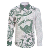 Aloha Hawaii Shaka Family Matching Tank Maxi Dress and Hawaiian Shirt Hang Loose Mint Version - Polynesian Pride