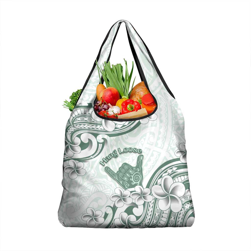 Aloha Hawaii Shaka Grocery Bag Hang Loose Mint Version - Polynesian Pride