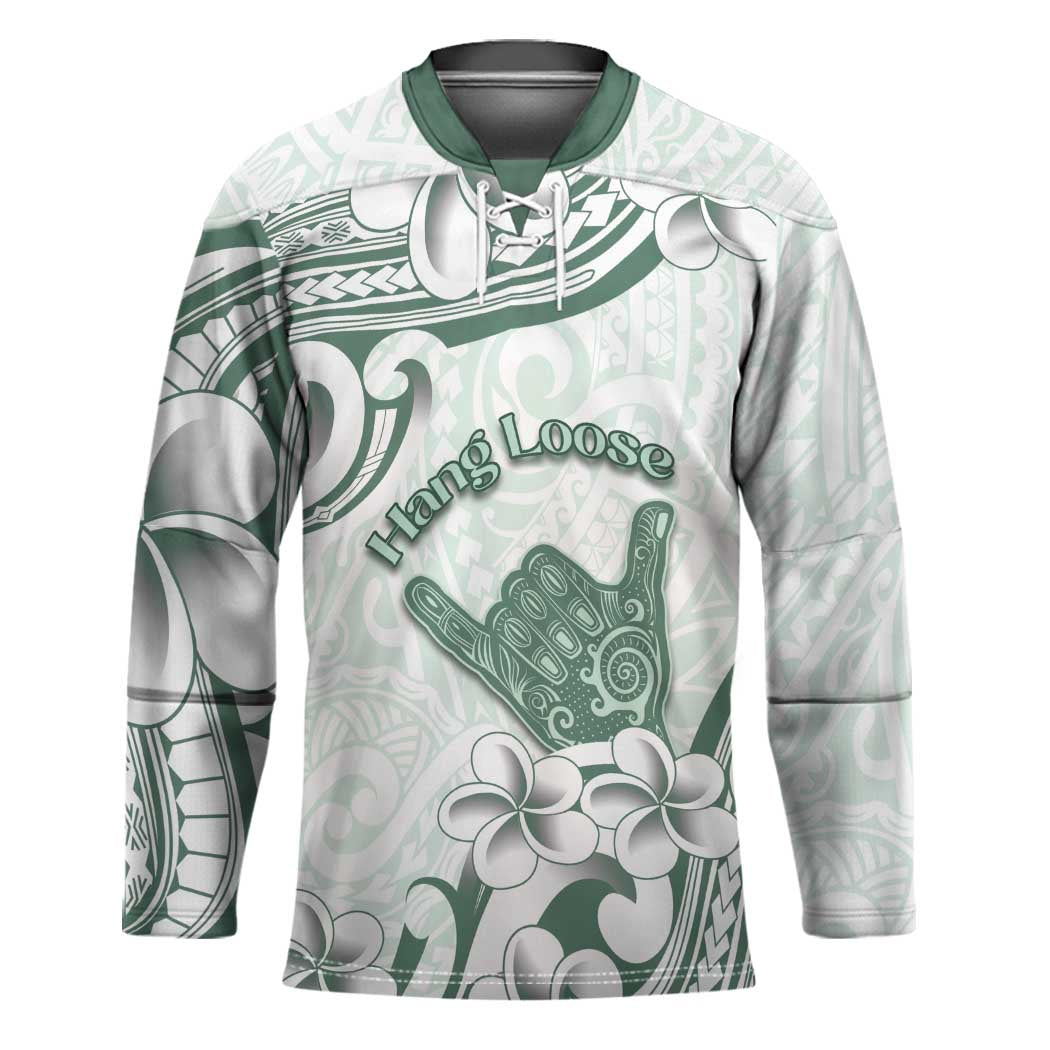 Aloha Hawaii Shaka Hockey Jersey Hang Loose Mint Version - Polynesian Pride