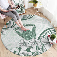 Aloha Hawaii Shaka Round Carpet Hang Loose Mint Version - Polynesian Pride