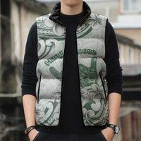 Aloha Hawaii Shaka Sleeveless Puffer Jacket Hang Loose Mint Version - Polynesian Pride