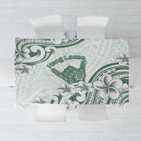 Aloha Hawaii Shaka Tablecloth Hang Loose Mint Version - Polynesian Pride