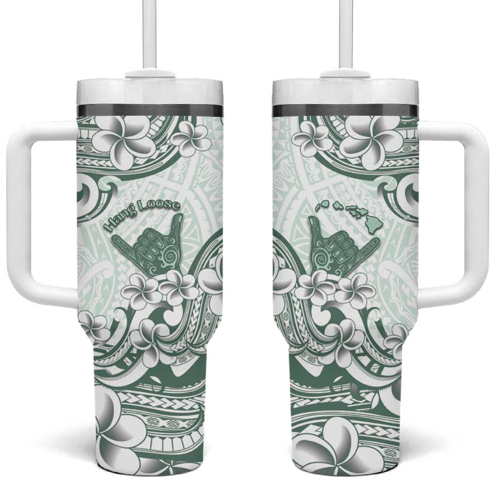 Aloha Hawaii Shaka Tumbler With Handle Hang Loose Mint Version - Polynesian Pride