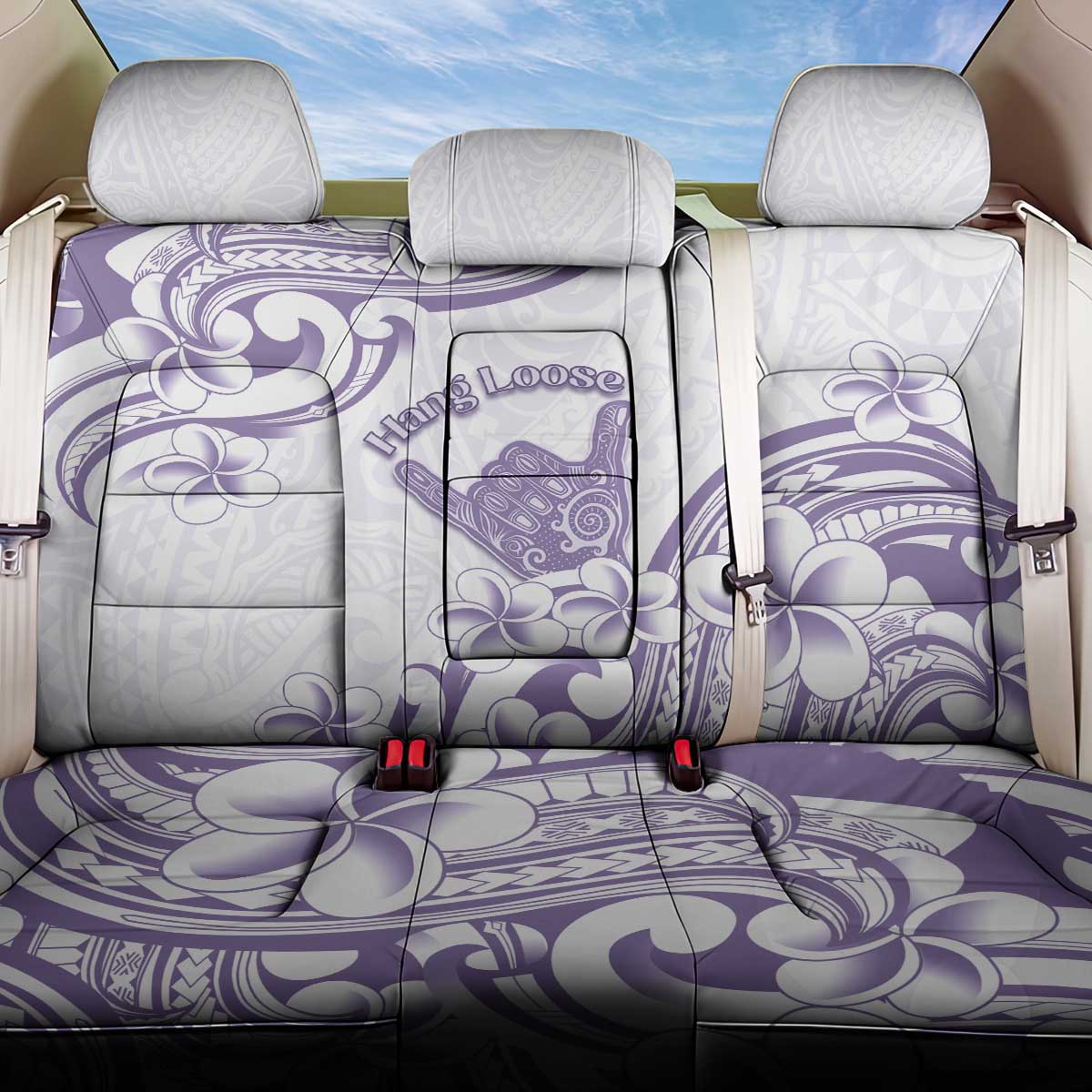 Aloha Hawaii Shaka Back Car Seat Cover Hang Loose Purple Version - Polynesian Pride
