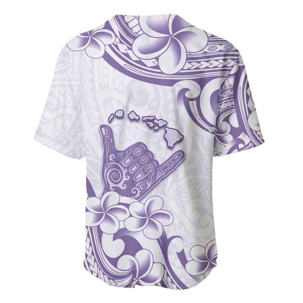 Aloha Hawaii Shaka Baseball Jersey Hang Loose Purple Version - Polynesian Pride