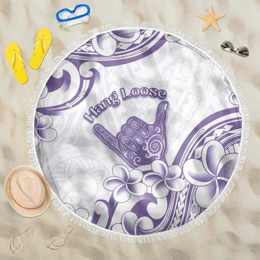 Aloha Hawaii Shaka Beach Blanket Hang Loose Purple Version - Polynesian Pride