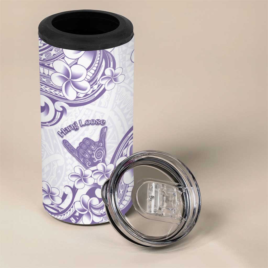 Aloha Hawaii Shaka 4 in 1 Can Cooler Tumbler Hang Loose Purple Version - Polynesian Pride