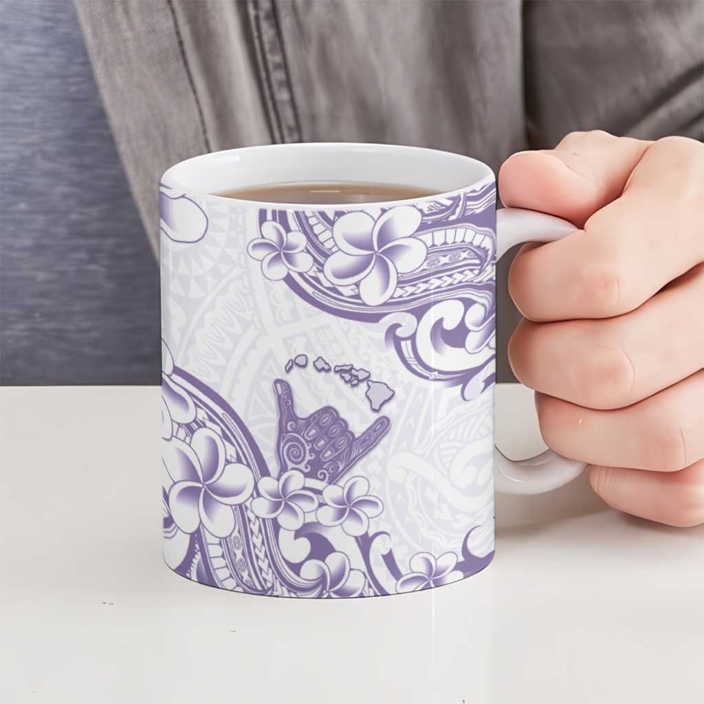 Aloha Hawaii Shaka Ceramic Mug Hang Loose Purple Version - Polynesian Pride