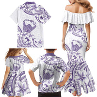 Aloha Hawaii Shaka Family Matching Mermaid Dress and Hawaiian Shirt Hang Loose Purple Version - Polynesian Pride