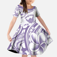 Aloha Hawaii Shaka Family Matching Off The Shoulder Long Sleeve Dress and Hawaiian Shirt Hang Loose Purple Version - Polynesian Pride