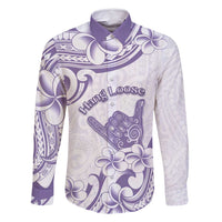 Aloha Hawaii Shaka Family Matching Summer Maxi Dress and Hawaiian Shirt Hang Loose Purple Version - Polynesian Pride