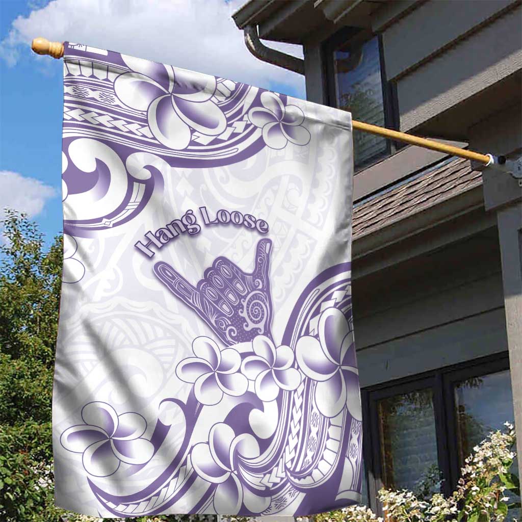 Aloha Hawaii Shaka Garden Flag Hang Loose Purple Version - Polynesian Pride