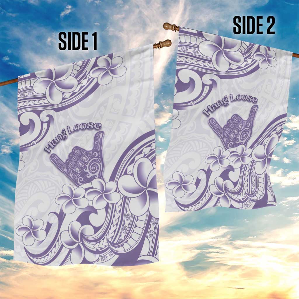 Aloha Hawaii Shaka Garden Flag Hang Loose Purple Version - Polynesian Pride
