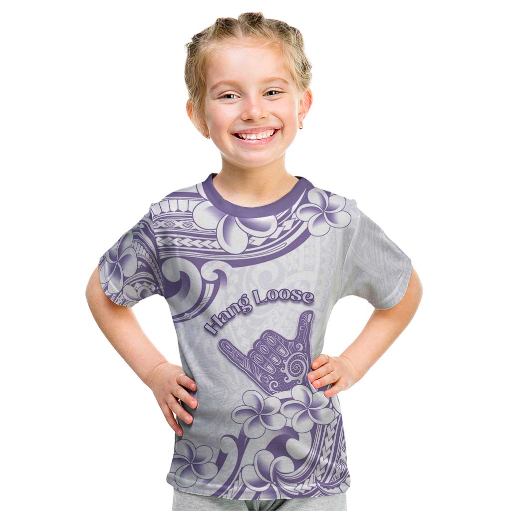 Aloha Hawaii Shaka Kid T Shirt Hang Loose Purple Version - Polynesian Pride