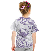 Aloha Hawaii Shaka Kid T Shirt Hang Loose Purple Version - Polynesian Pride