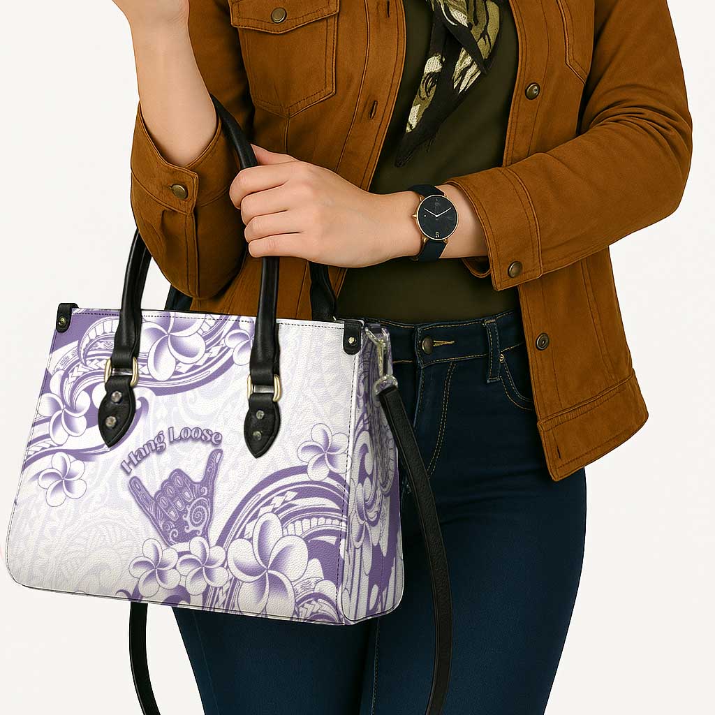 Aloha Hawaii Shaka Leather Bag Hang Loose Purple Version - Polynesian Pride