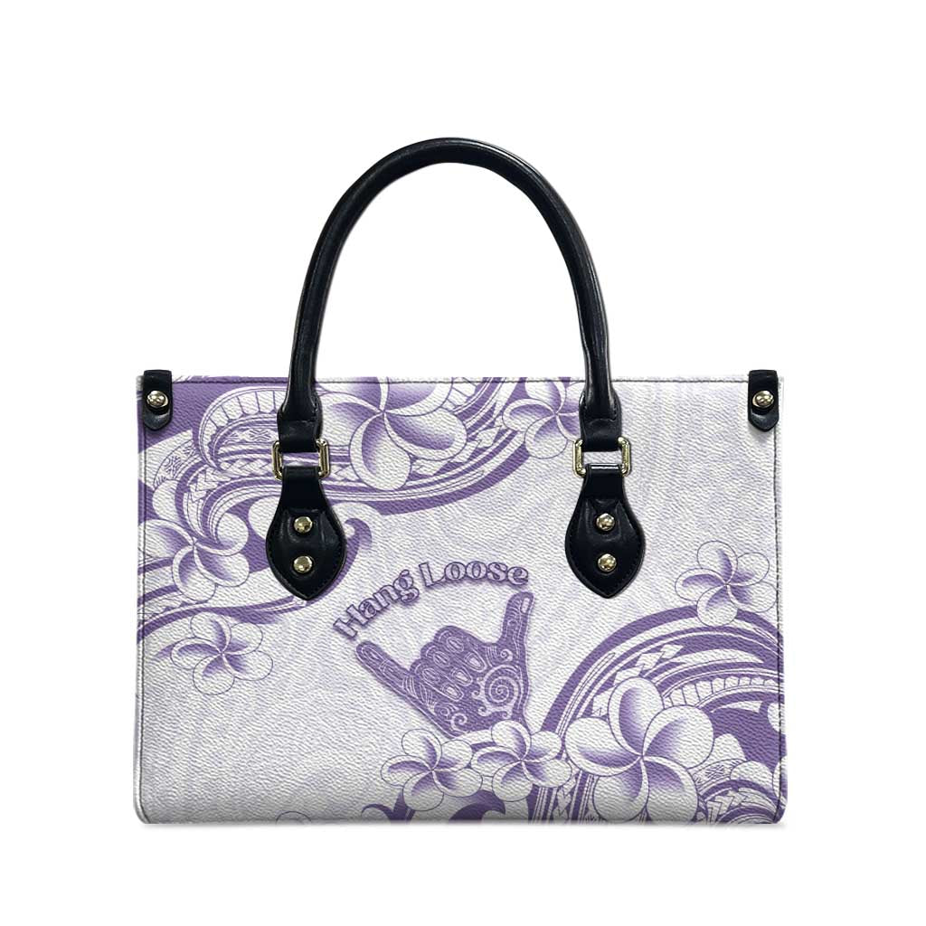 Aloha Hawaii Shaka Leather Bag Hang Loose Purple Version - Polynesian Pride