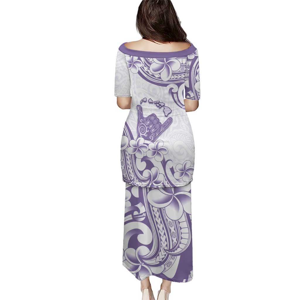 Aloha Hawaii Shaka Puletasi Hang Loose Purple Version - Polynesian Pride