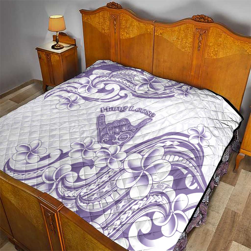Aloha Hawaii Shaka Quilt Hang Loose Purple Version - Polynesian Pride