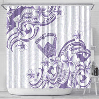 Aloha Hawaii Shaka Shower Curtain Hang Loose Purple Version - Polynesian Pride