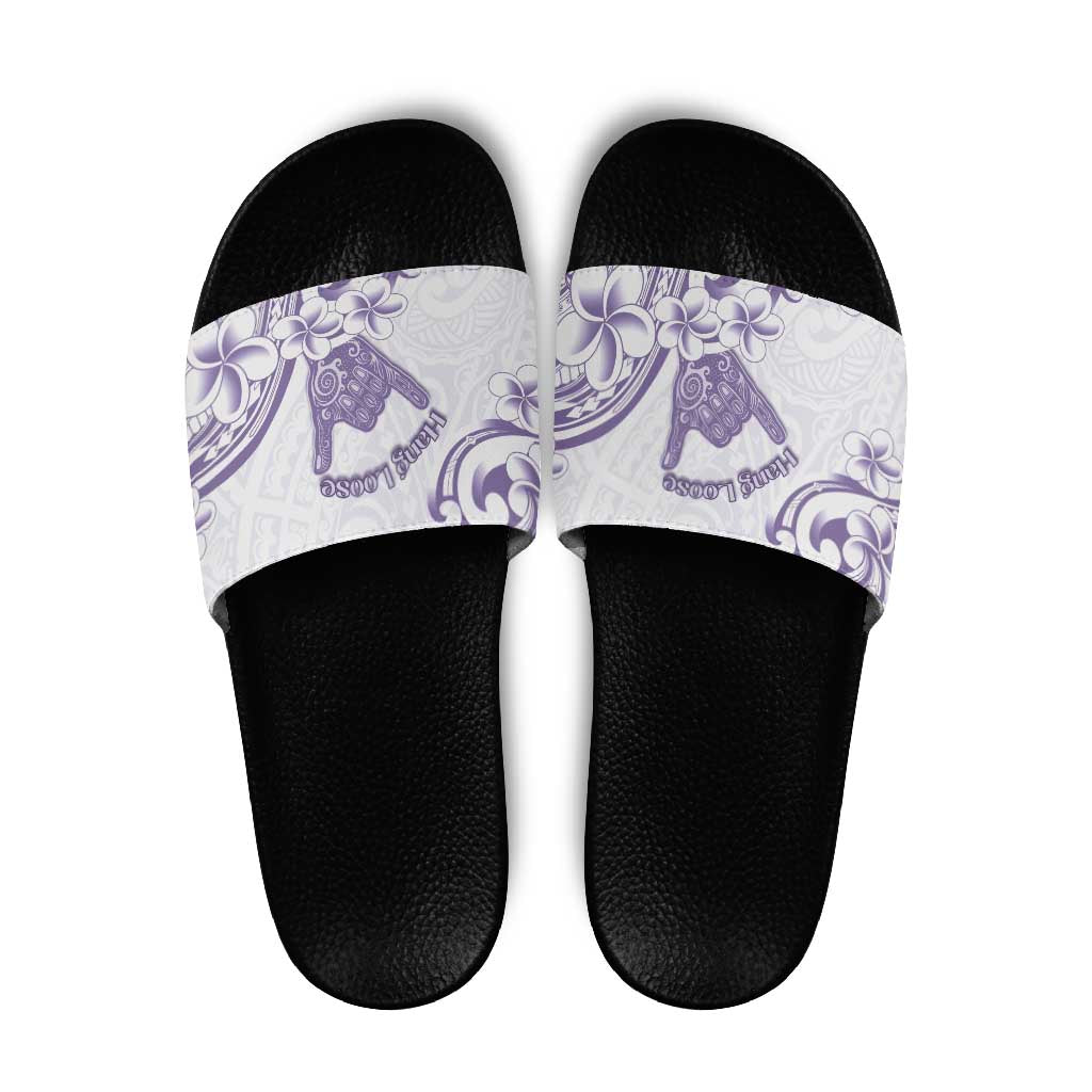 Aloha Hawaii Shaka Slide Sandals Hang Loose Purple Version - Polynesian Pride