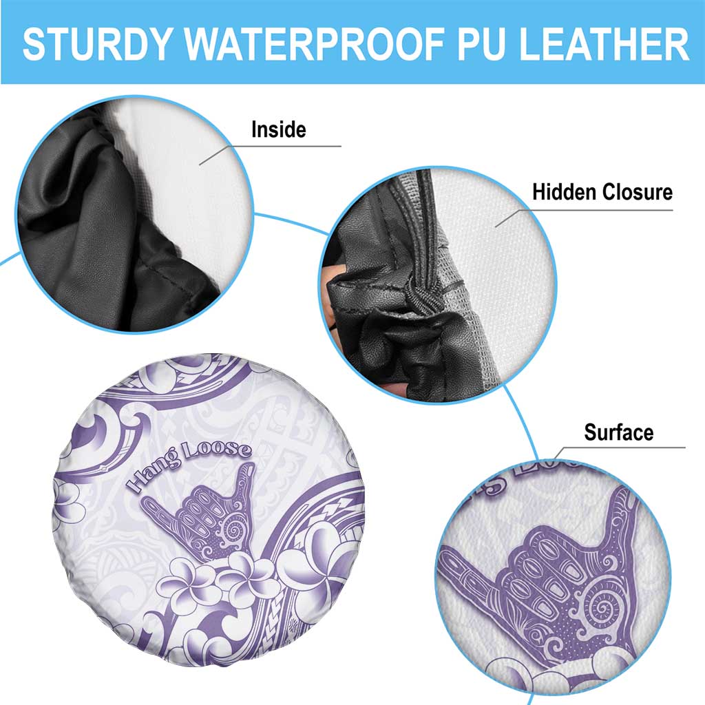 Aloha Hawaii Shaka Spare Tire Cover Hang Loose Purple Version - Polynesian Pride