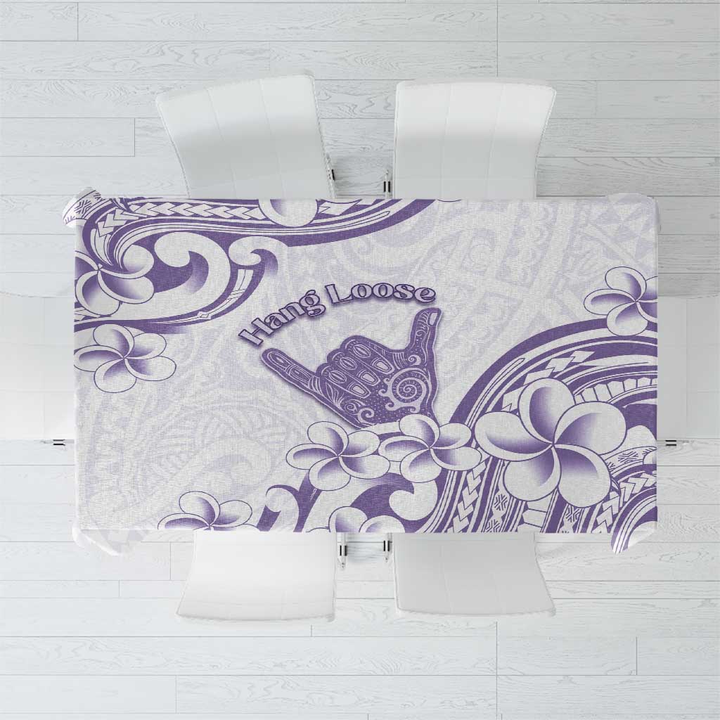 Aloha Hawaii Shaka Tablecloth Hang Loose Purple Version - Polynesian Pride