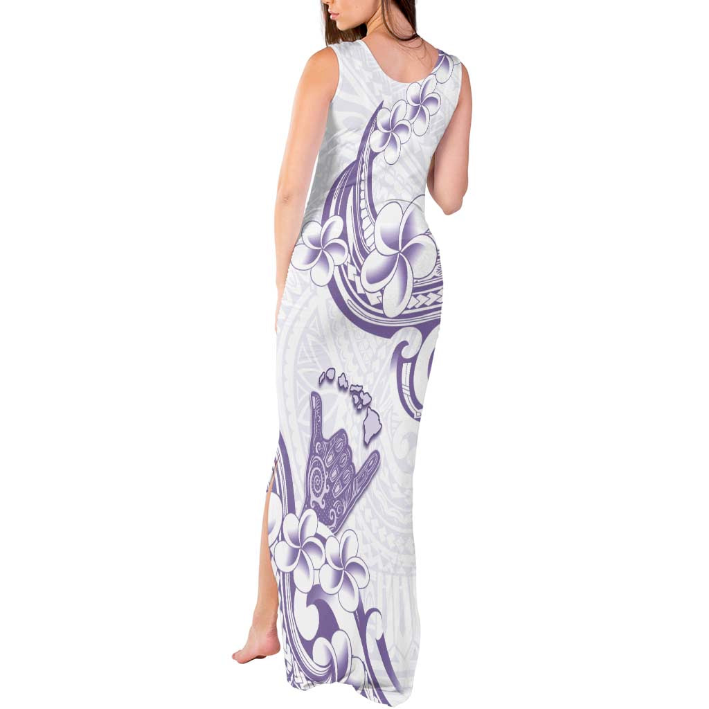 Aloha Hawaii Shaka Tank Maxi Dress Hang Loose Purple Version - Polynesian Pride