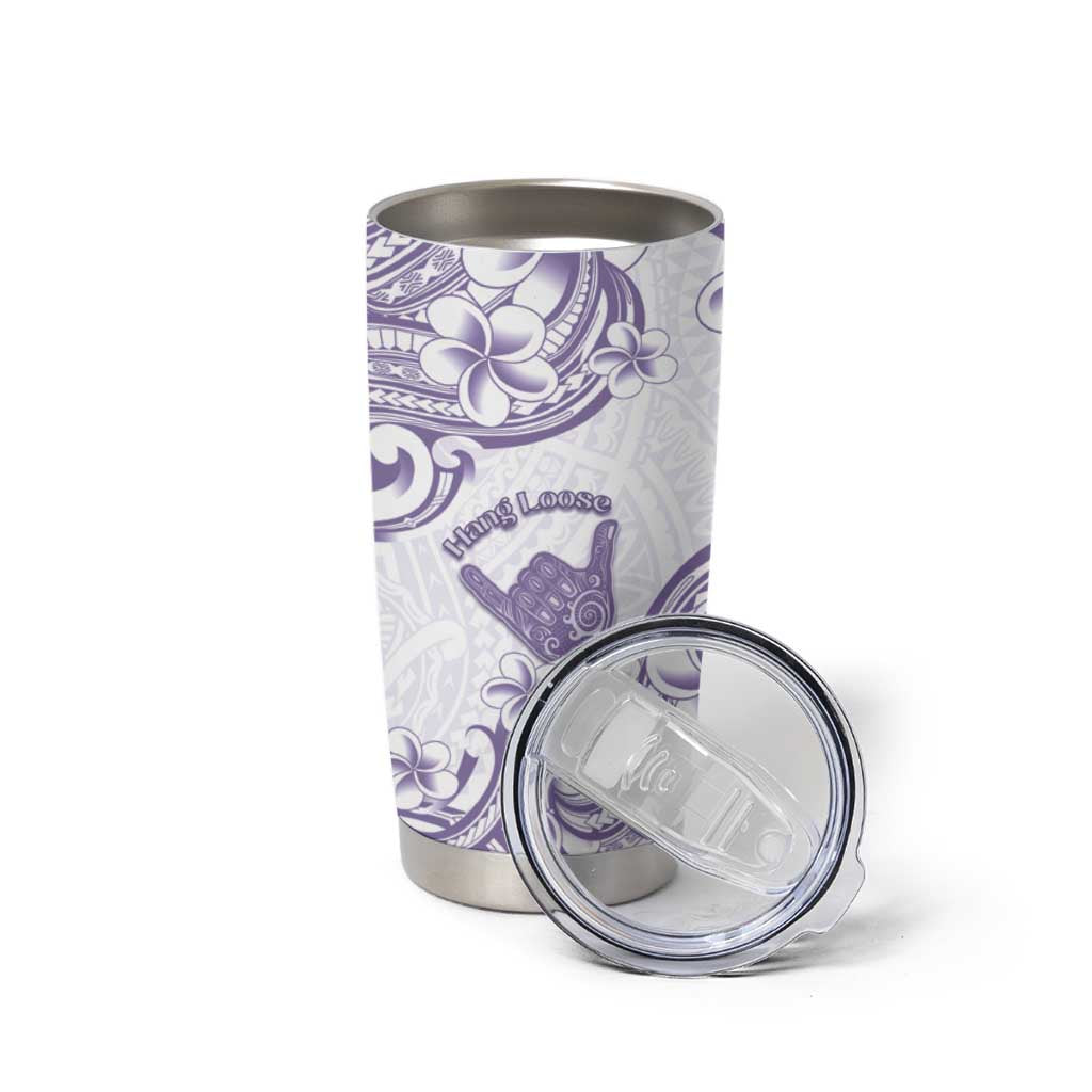 Aloha Hawaii Shaka Tumbler Cup Hang Loose Purple Version - Polynesian Pride