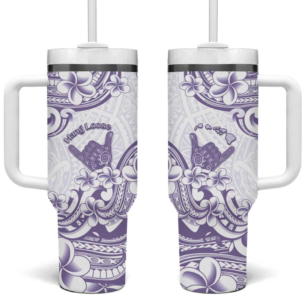 Aloha Hawaii Shaka Tumbler With Handle Hang Loose Purple Version - Polynesian Pride