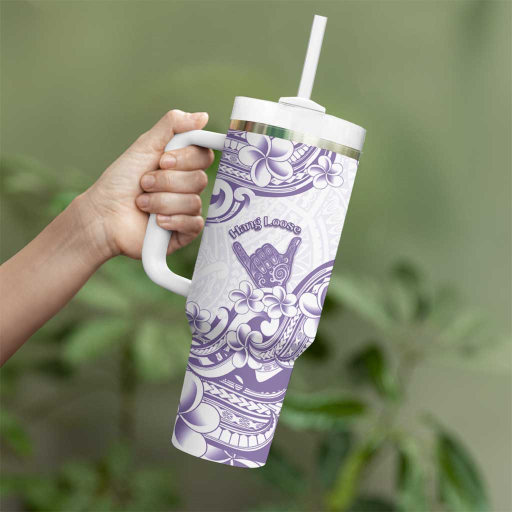 Aloha Hawaii Shaka Tumbler With Handle Hang Loose Purple Version - Polynesian Pride