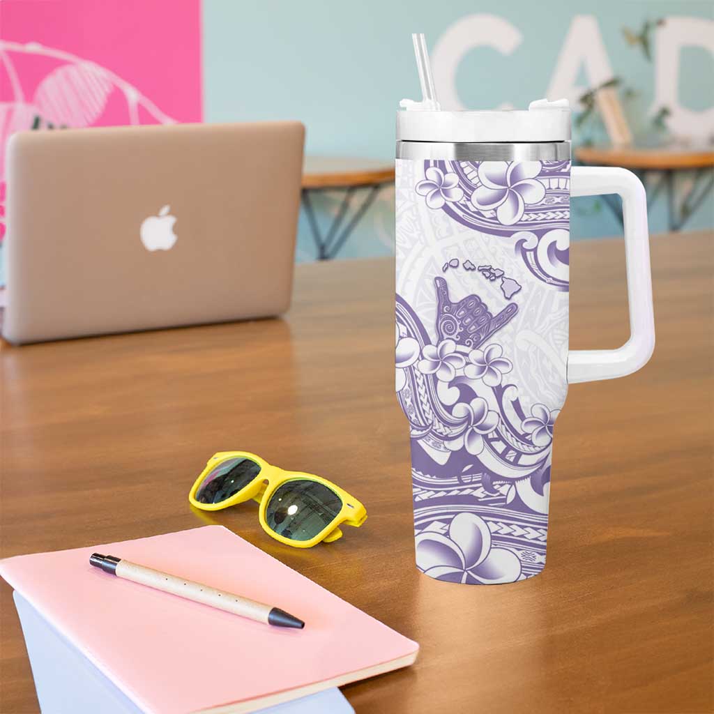 Aloha Hawaii Shaka Tumbler With Handle Hang Loose Purple Version - Polynesian Pride