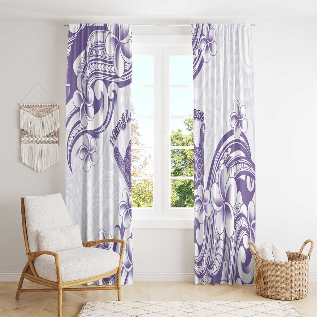 Aloha Hawaii Shaka Window Curtain Hang Loose Purple Version - Polynesian Pride