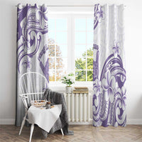 Aloha Hawaii Shaka Window Curtain Hang Loose Purple Version - Polynesian Pride