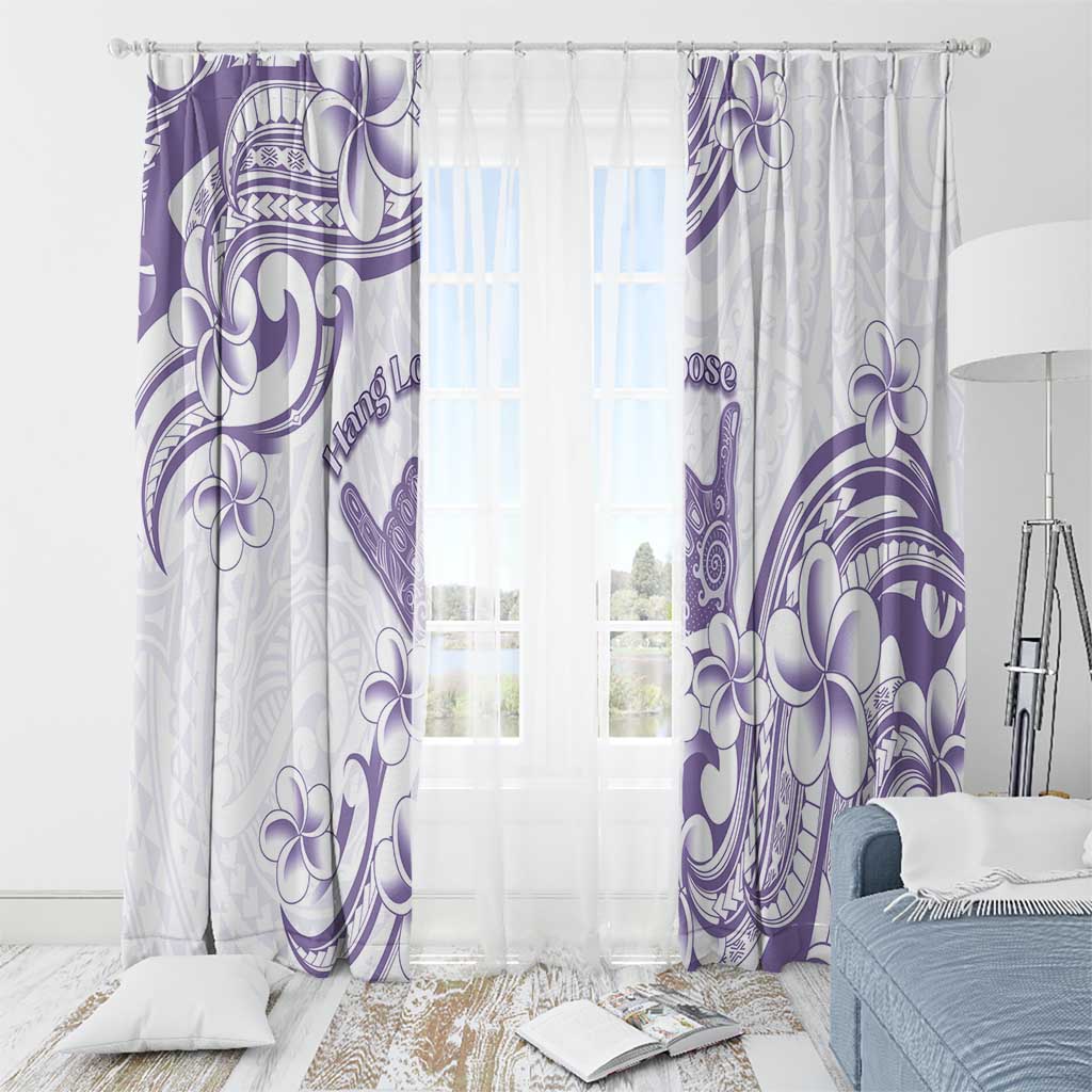 Aloha Hawaii Shaka Window Curtain Hang Loose Purple Version - Polynesian Pride
