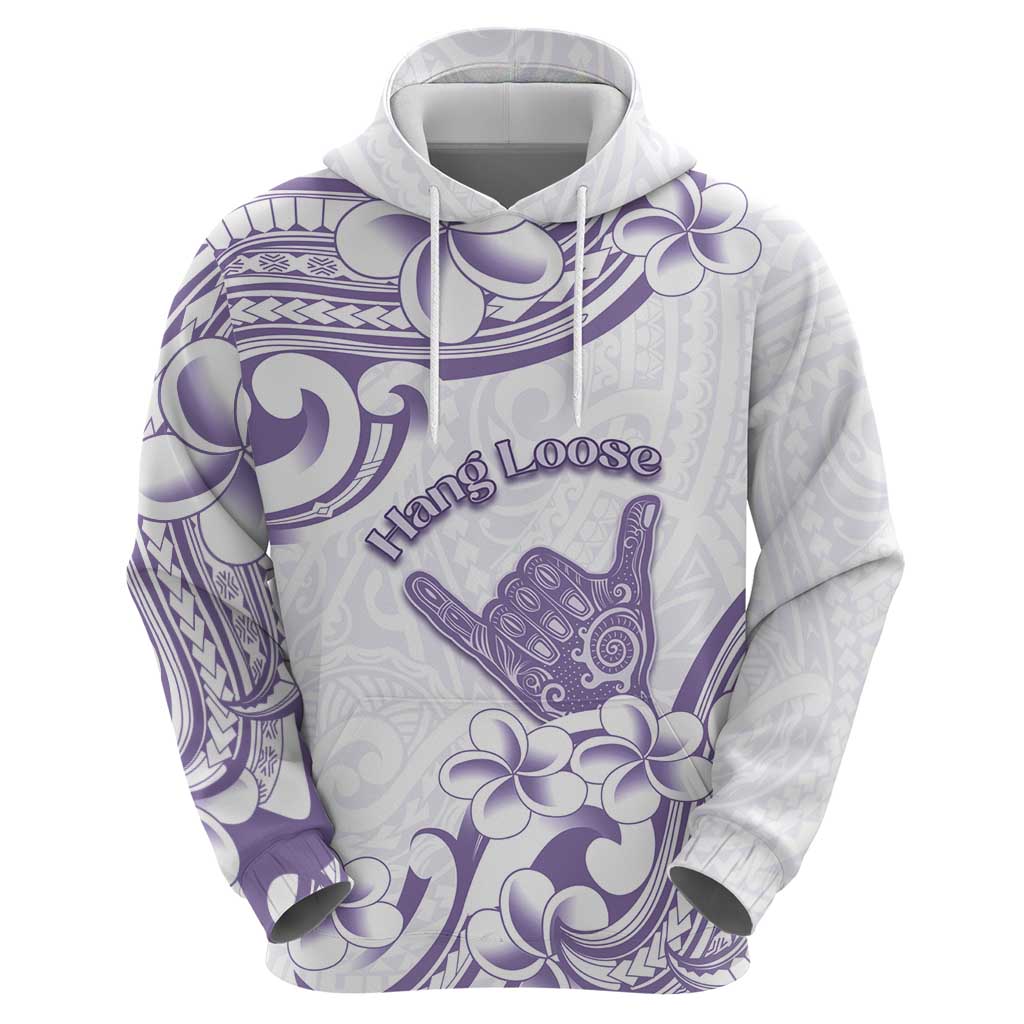 Aloha Hawaii Shaka Zip Hoodie Hang Loose Purple Version - Polynesian Pride
